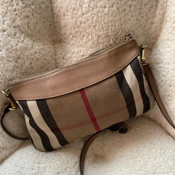 Burberry Tan and Red Crossbody Bag - Picture 4 of 12